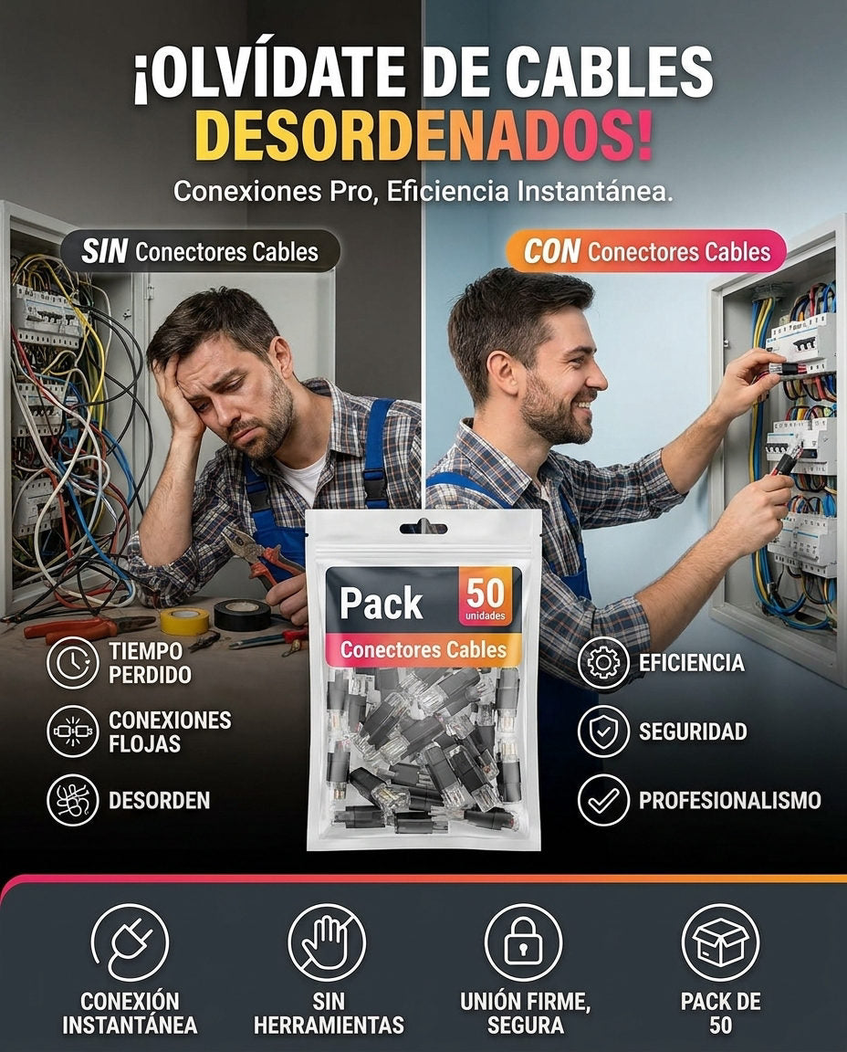 jarvis-oferta — Pack 50 unidades Conectores Cables