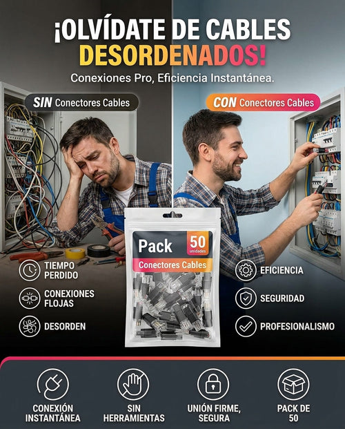 jarvis-oferta — Pack 50 unidades Conectores Cables