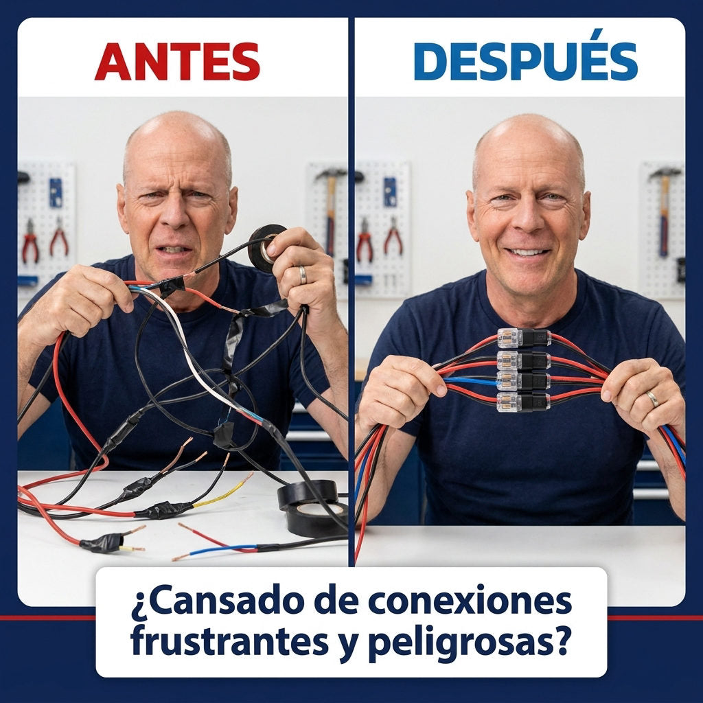Conectores Cables x48 Unidades — Pack de 50 unidades — ANTES Y DESPUES