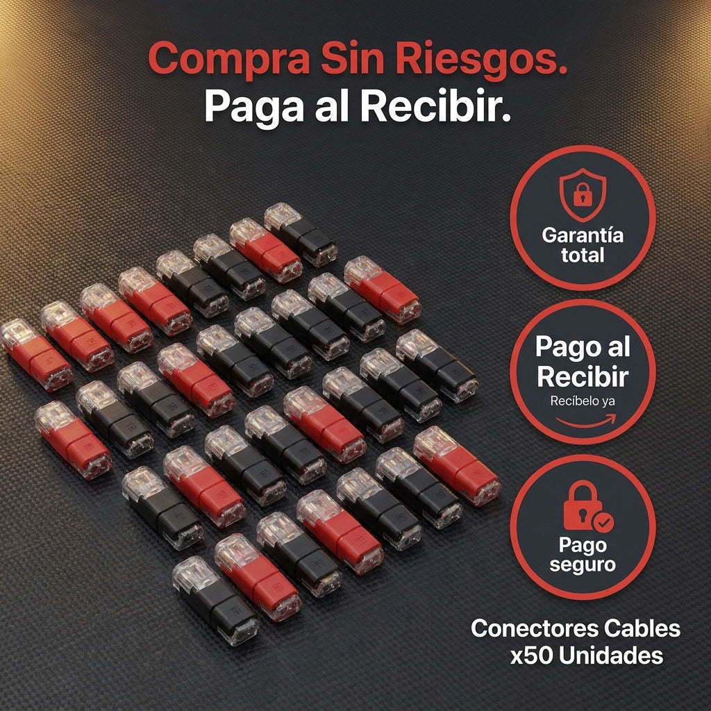 Conectores Cables x50 Unidades — GARANTIA Y SEGURIDAD
