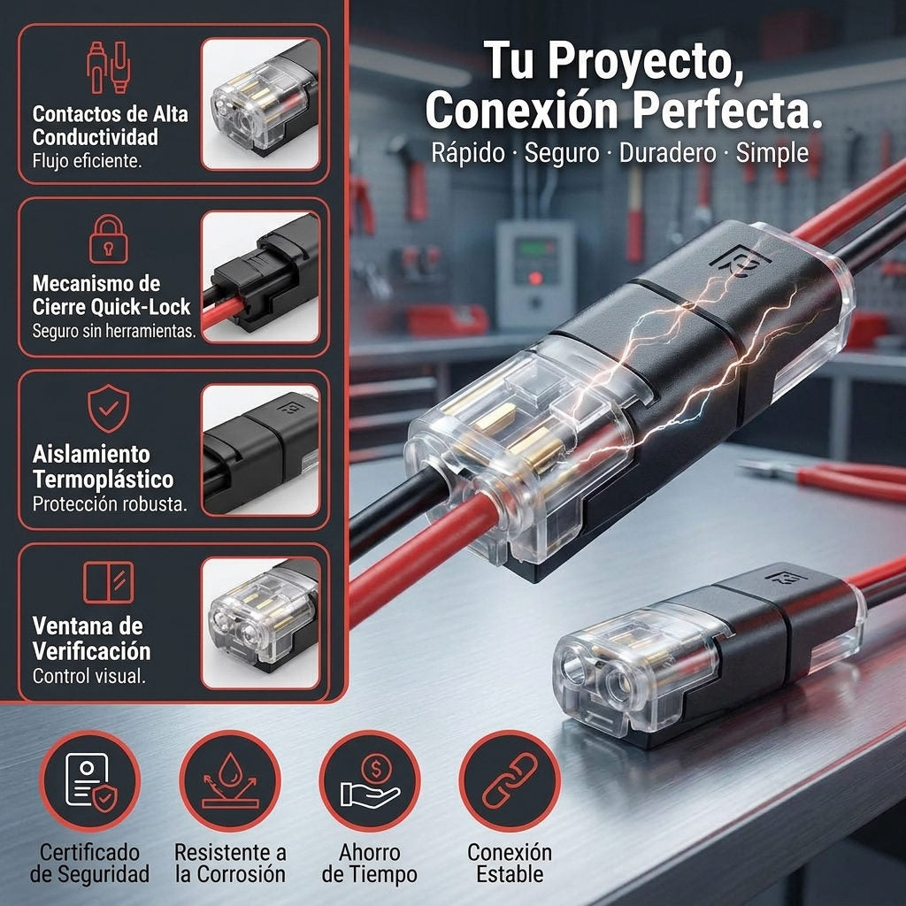 Conectores Cables x50 Unidades — LO QUE LO COMPONE Y CÓMO ACTÚA
