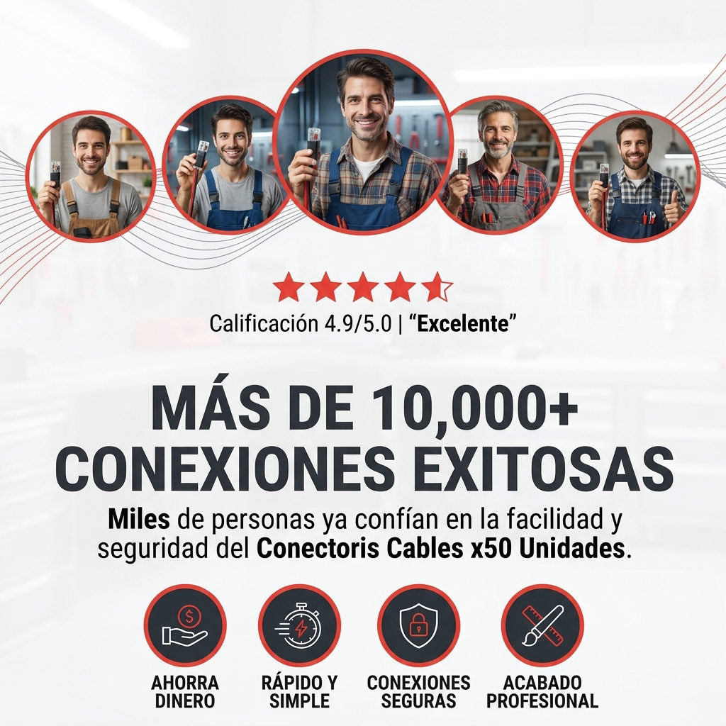 Conectores Cables x50 Unidades — CONFIANZA DE CLIENTES