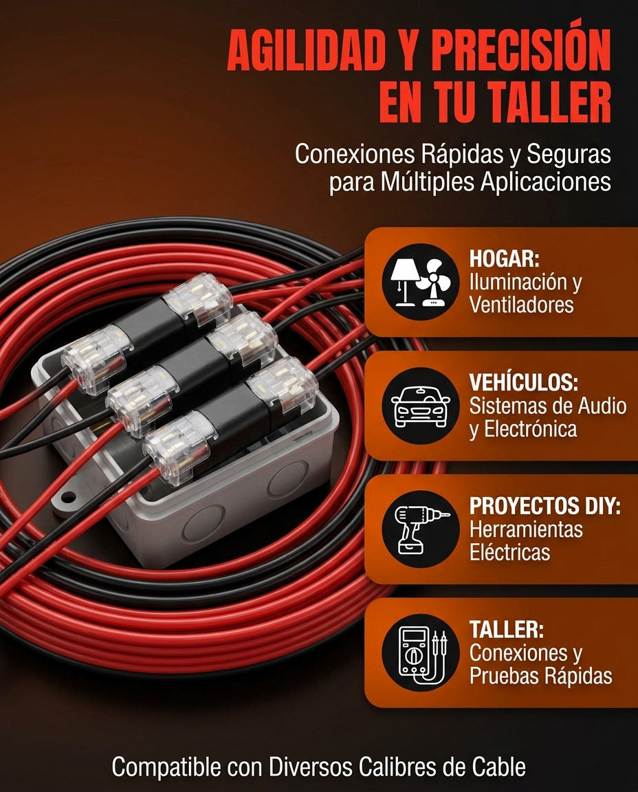 Conectores Cables x50 Unidades — COMPATIBILIDAD Y USOS VERSÁTILES