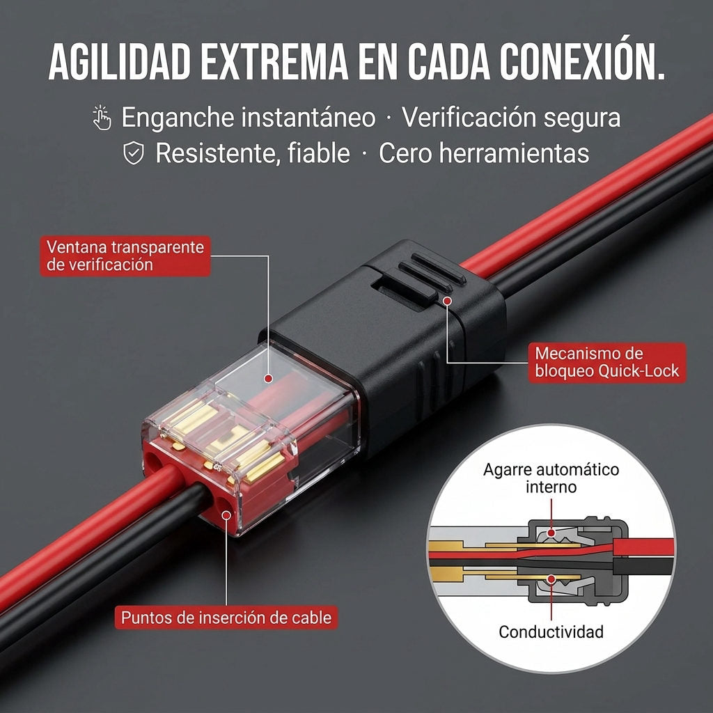 Conectores Cables x50 Unidades — DISEÑO Y FUNCIONALIDAD CLARA