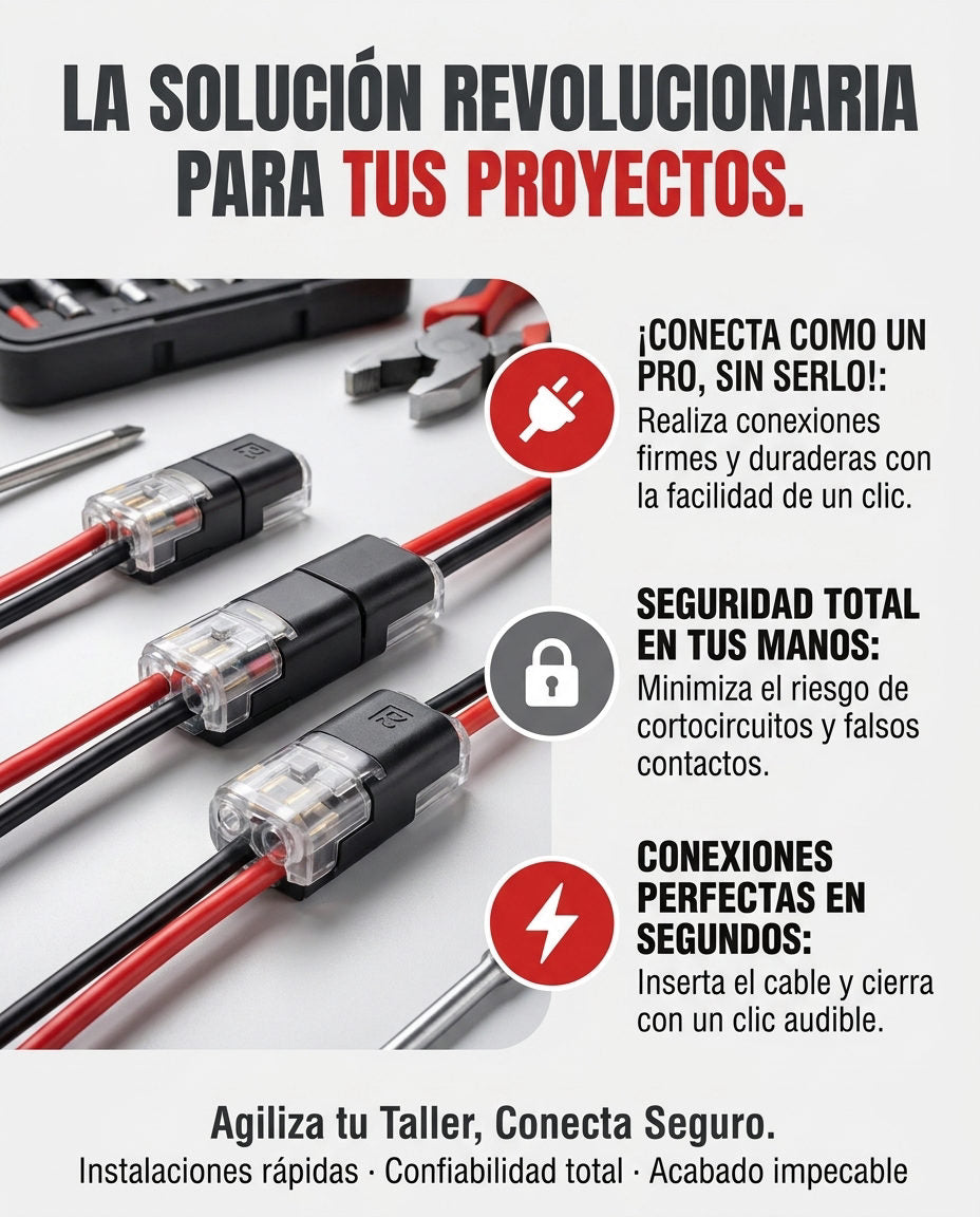 Conectores Cables x50 Unidades — TRES BENEFICIOS ENFOCADOS