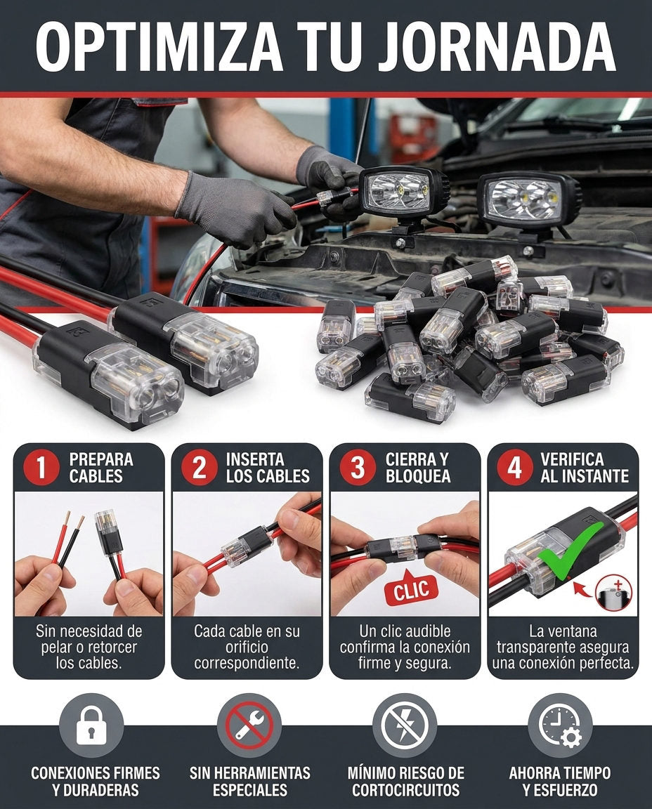 Conectores Cables x50 Unidades — GUÍA DE USO EN ACCIÓN