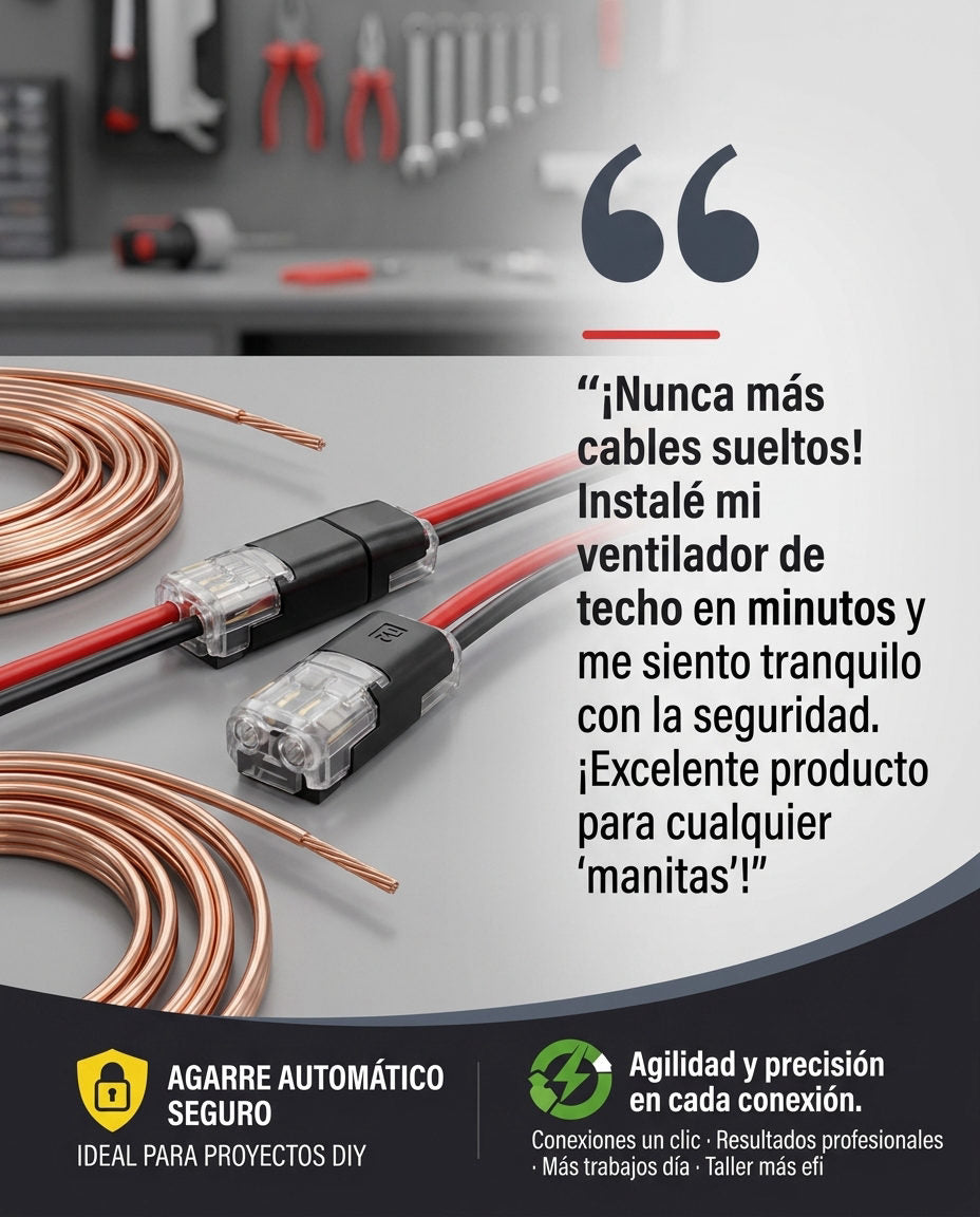 Conectores Cables x50 Unidades — TESTIMONIO DE RESULTADO CLAVE
