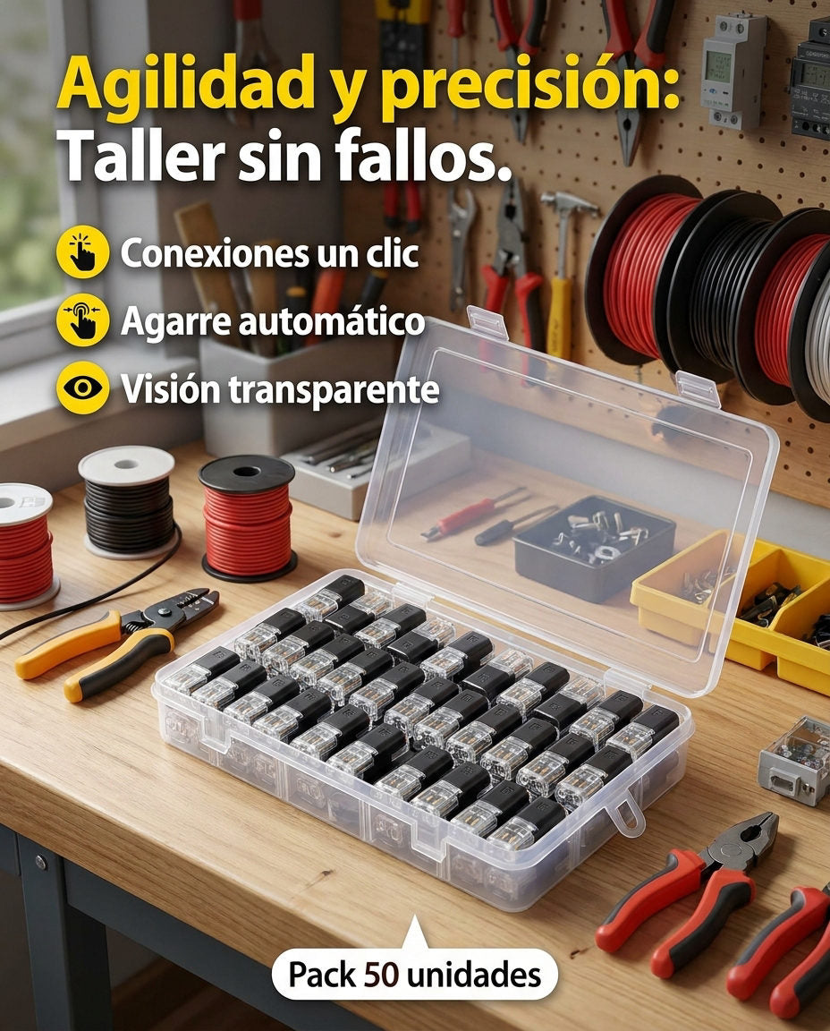 Conectores Cables x50 Unidades — PRODUCTO EN CONTEXTO REAL