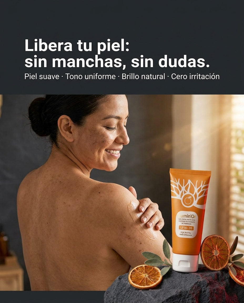 Gel exfoliante con enzimas naturales de naranja — DOLOR Y SOLUCION