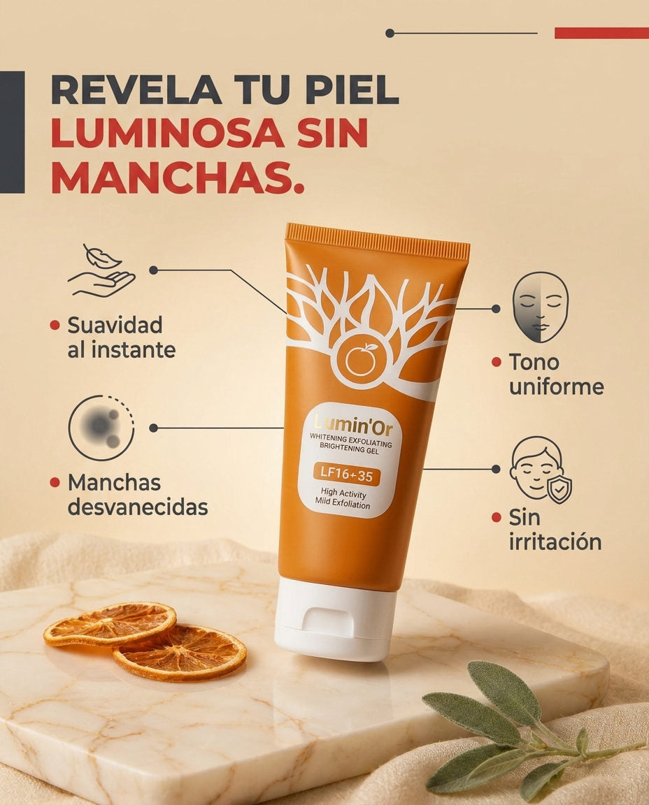 Gel exfoliante con enzimas naturales de naranja — BENEFICIOS