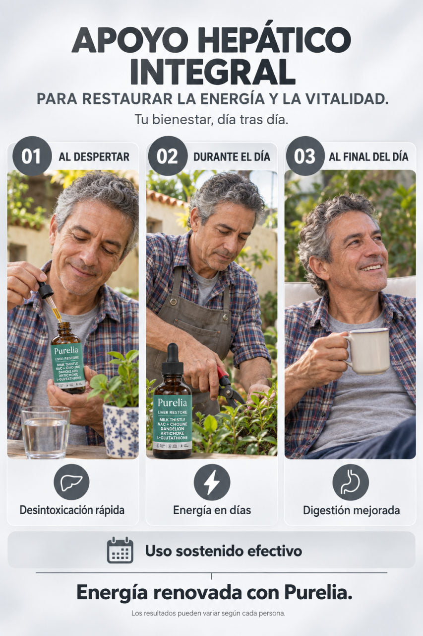Purelia: apoyo hepático integral para restaurar la energía y la vitalidad. — I · EL MECANISMO FUNCIONANDO
