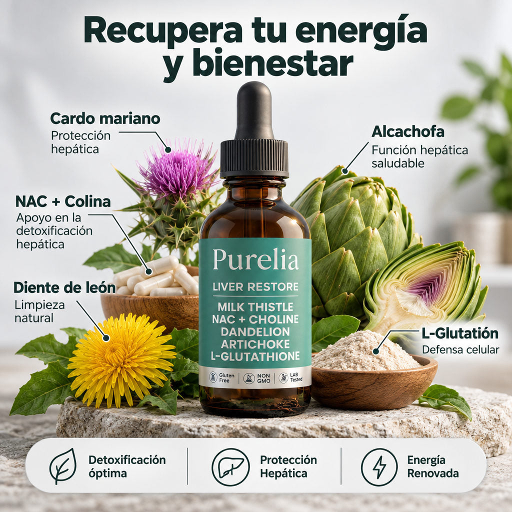 Purelia: apoyo hepático integral para restaurar la energía y la vitalidad. — I · QUÉ LO HACE FUNCIONAR