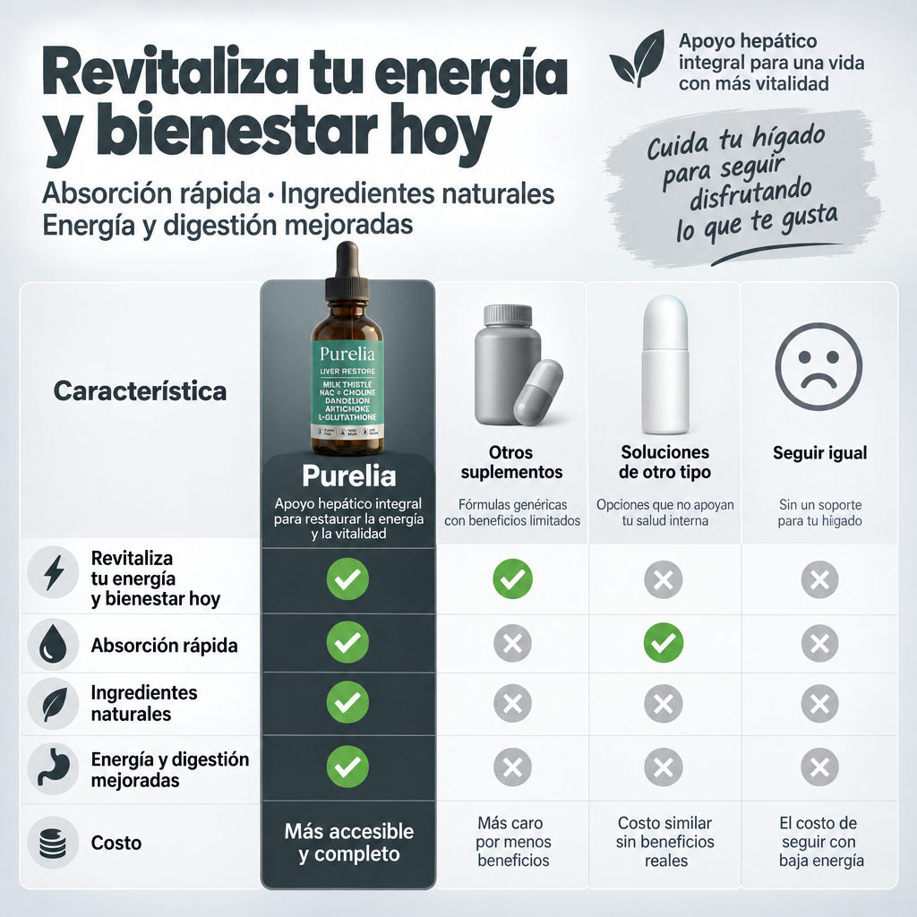 Purelia: apoyo hepático integral para restaurar la energía y la vitalidad. — C · GÁNALE A LA ALTERNATIVA